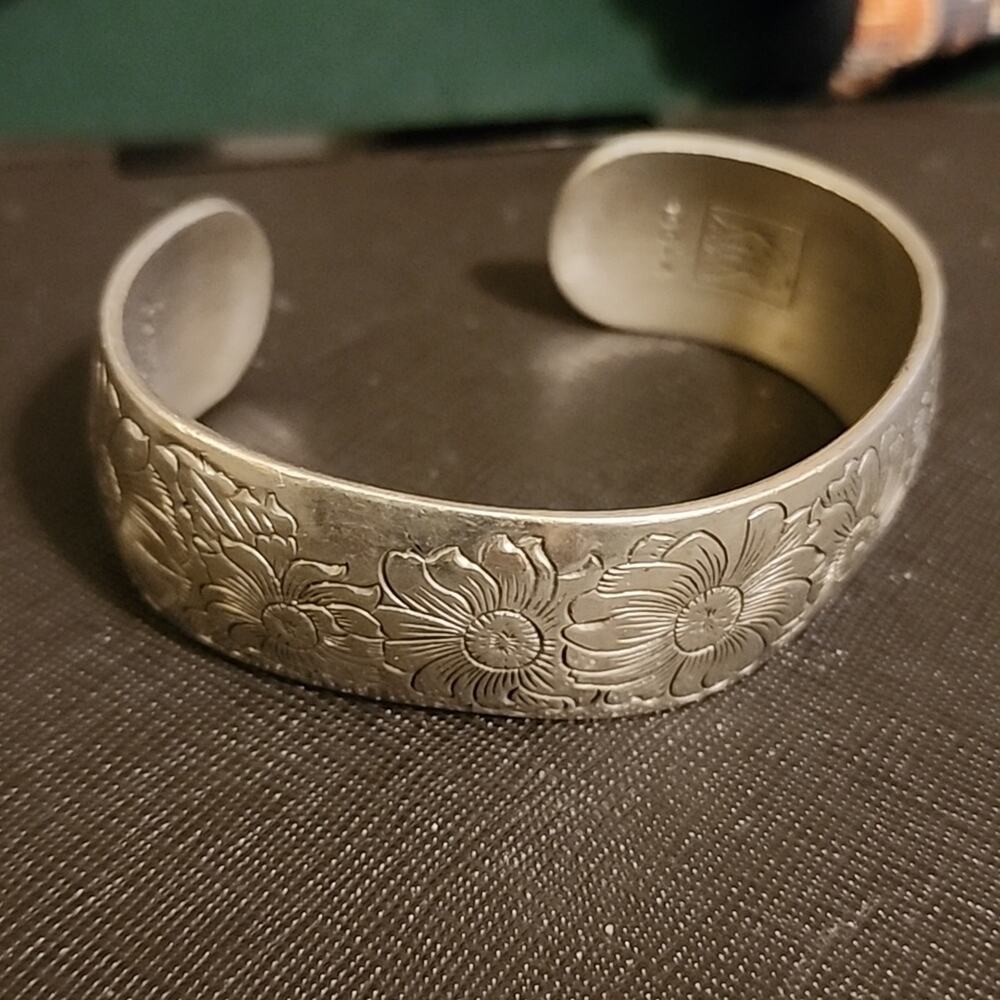 Vintage Kirk Stieff Pewter Cuff Bracelet